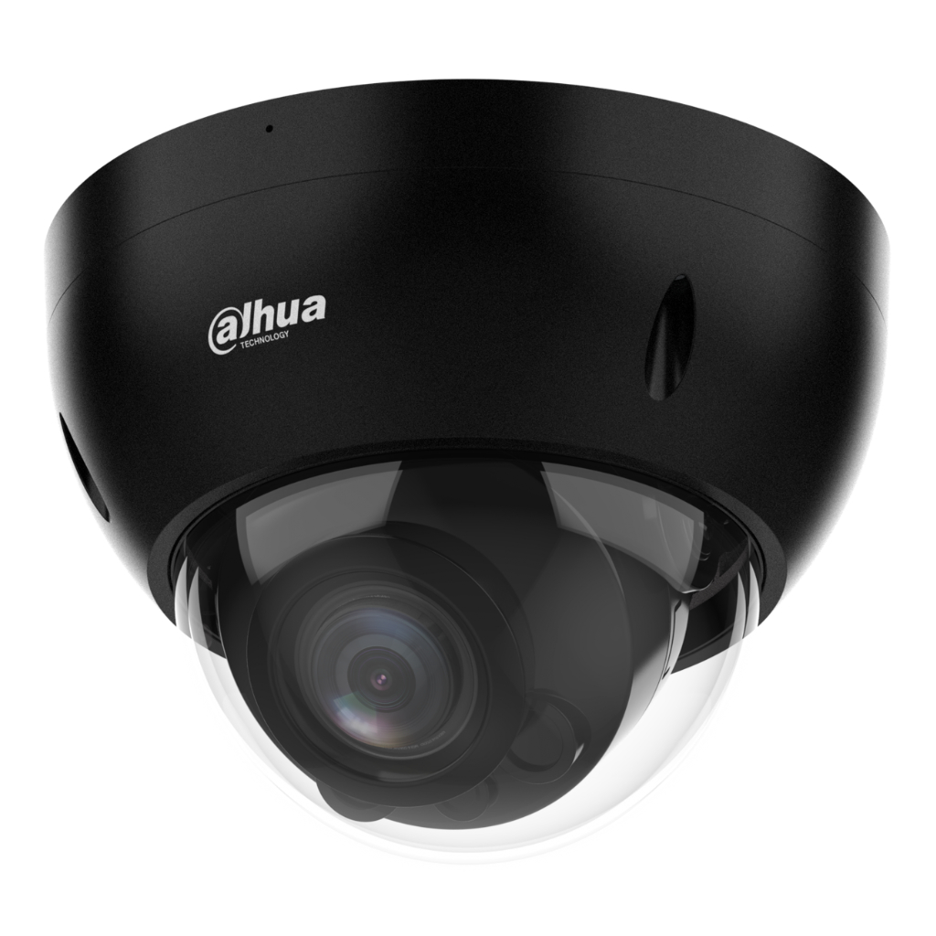 Dome IP H.265 4M WDR Starlight IR40m 2.7-13.5VFM IP67 IK10 PoE MIC AI. Color negro