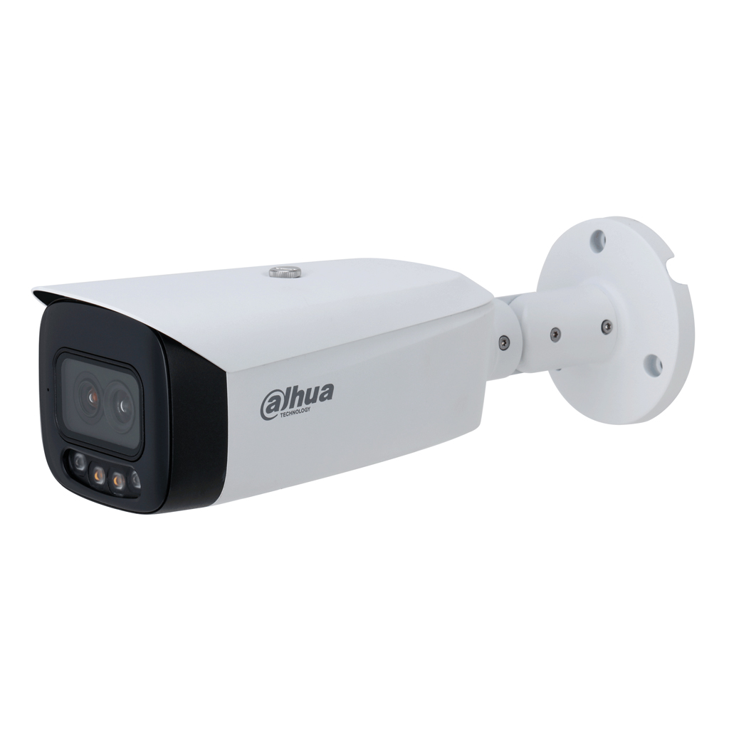 Bullet IP H.265 4M DUAL-LENS FULL COLOR 2.0 dWDR Starlight IR50m/2LED 2.8mm IP67 ePoE AUDIO MIC E/S AI