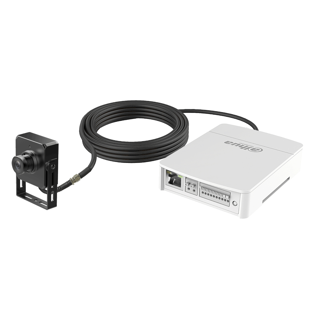 Minicámara IP H.265 Pinhole 4M DN WDR 2.8mm IVS AUDIO E/S + Unidad principal AI