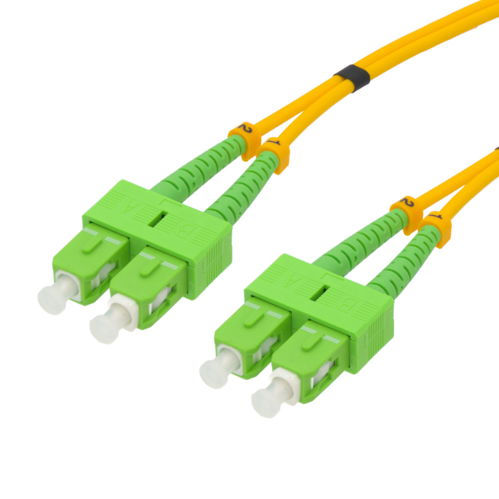 Optical fiber patch cord SC/APC to SC/APC Single-mode Duplex, 10m