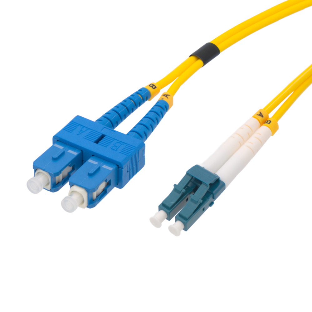Optical fiber patch cord LC/UPC to SC/UPC Single-mode Duplex, 10m