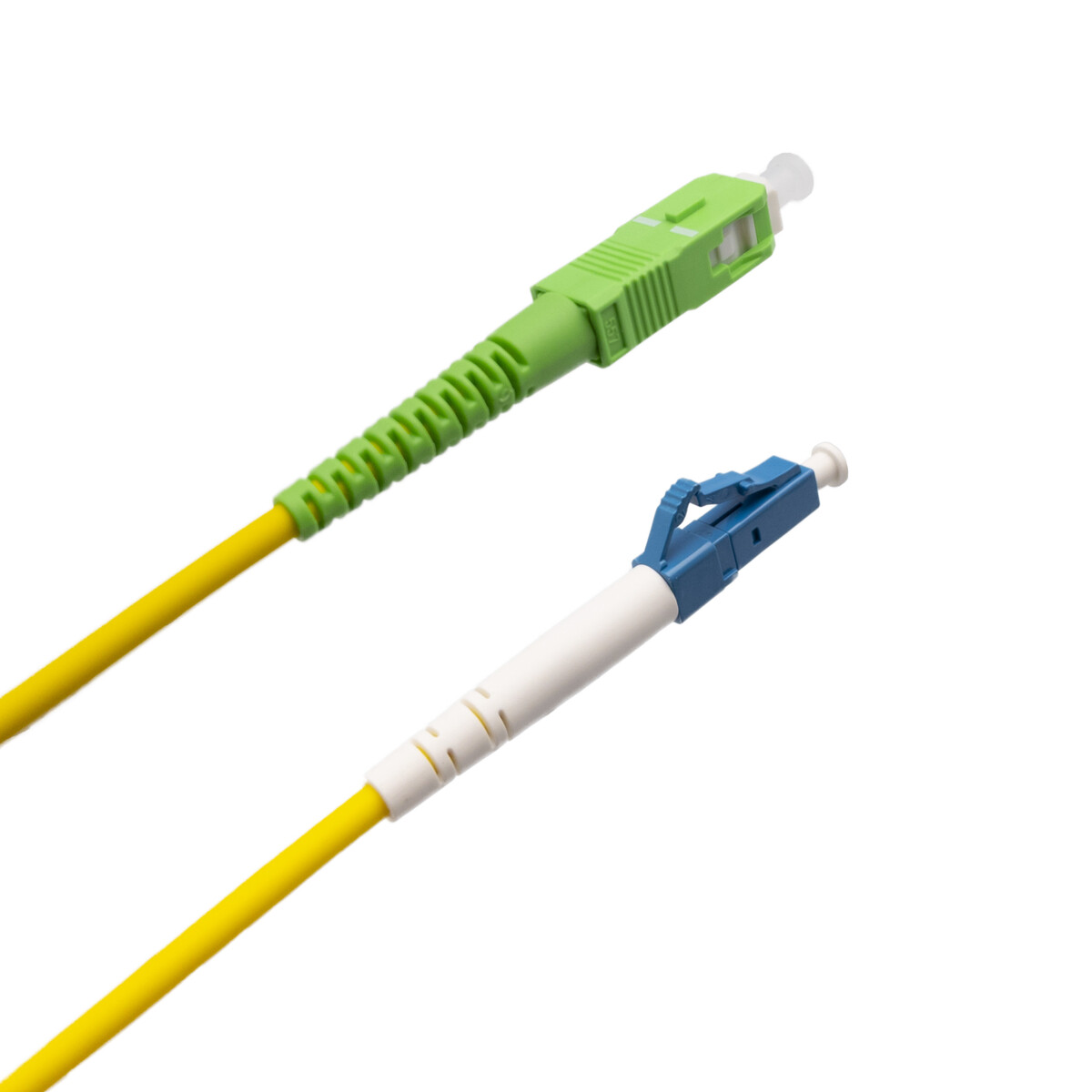 Optical fiber patch cord LC/UPC to SC/APC Single-mode Simplex, 10m