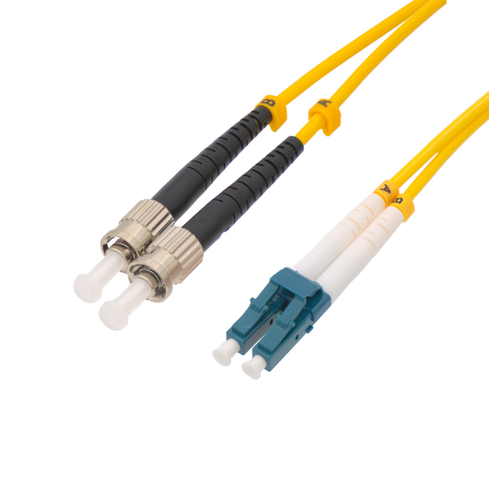 Optical fiber patch cord LC/PC to ST/PC Single-mode Duplex, 1m