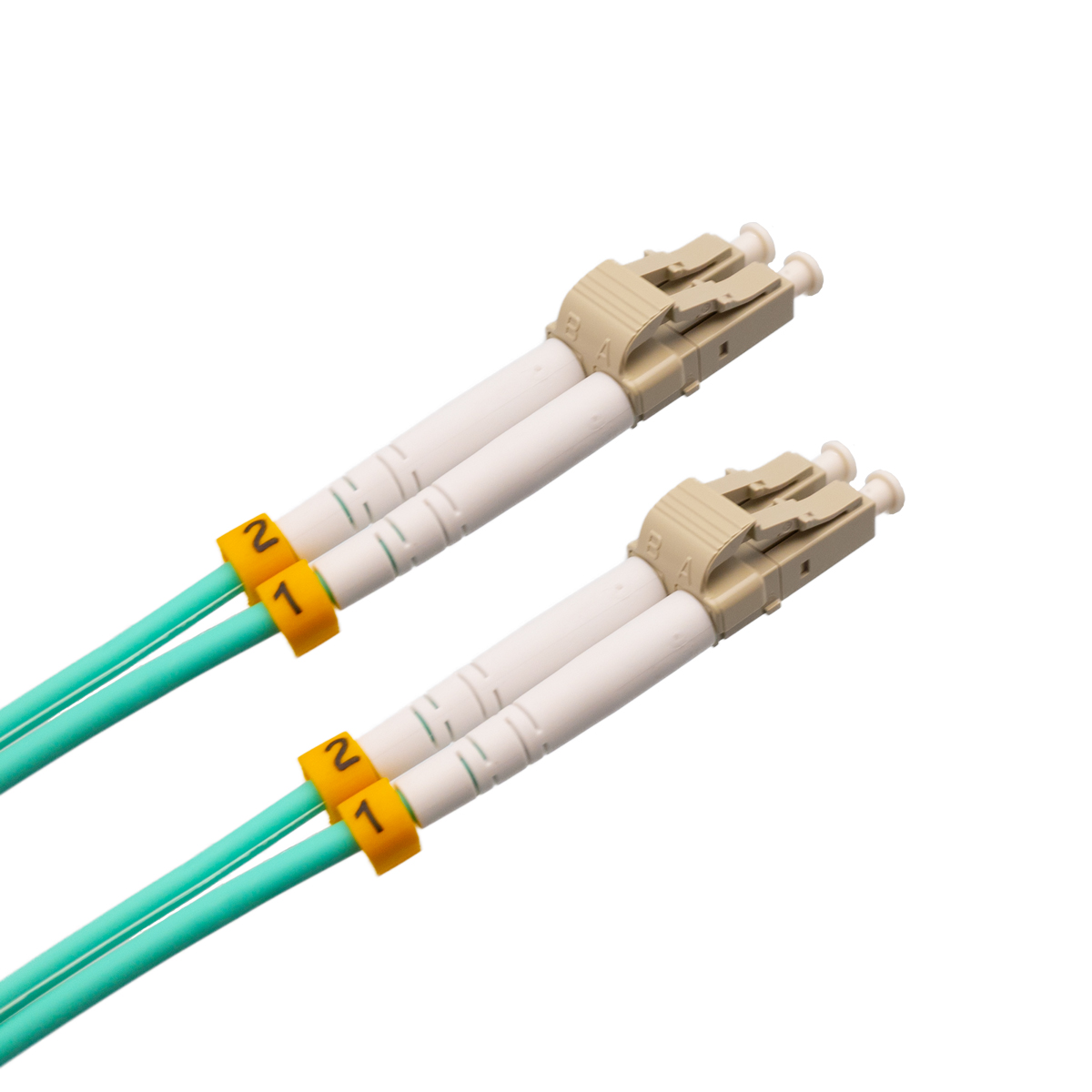 Cable de fibra òptica LC/UPC a LC/UPC OM3 Duplex, 0.5m
