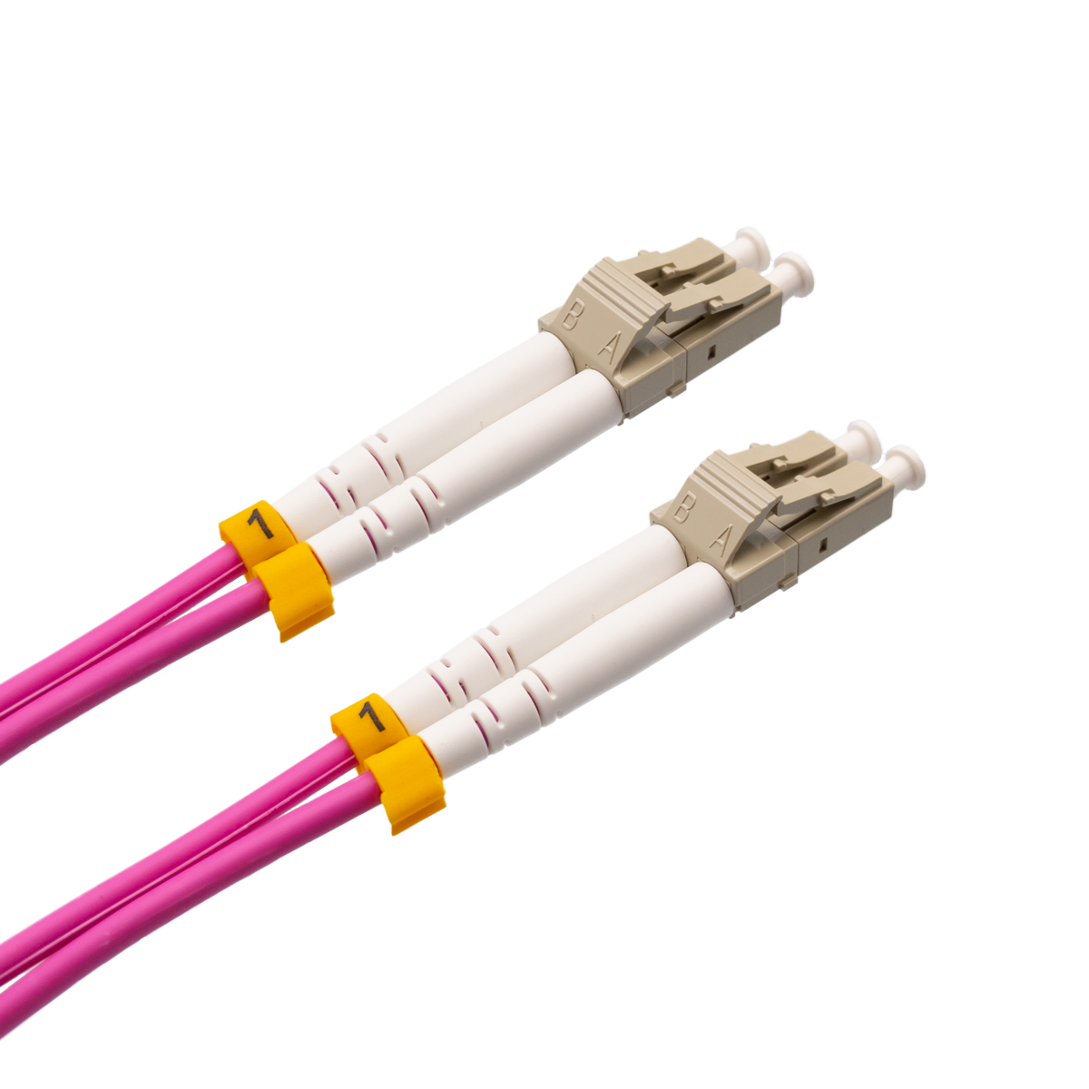 Cable de fibra òptica LC/UPC a LC/UPC OM4 Duplex, 0.5m