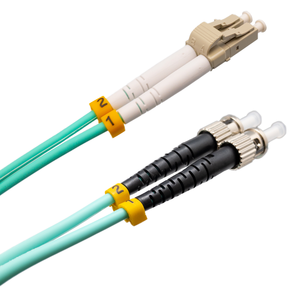 Cable de fibra òptica LC/UPC a ST/UPC OM3 Duplex, 3m