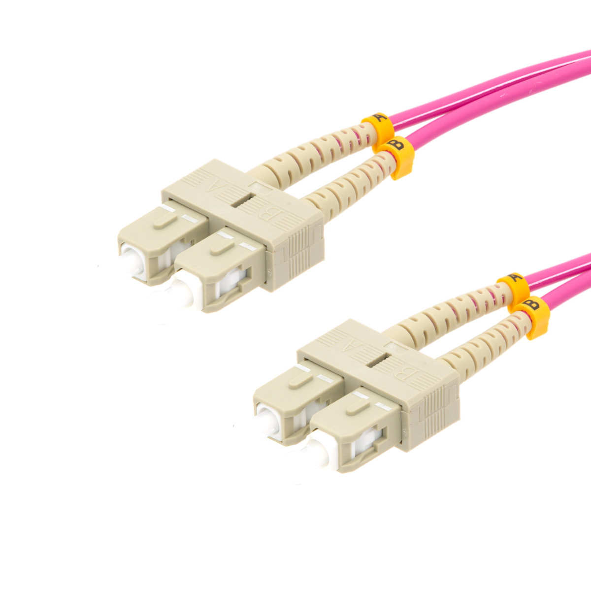 Cable de fibra óptica SC/UPC a SC/UPC OM4 Duplex, 1m