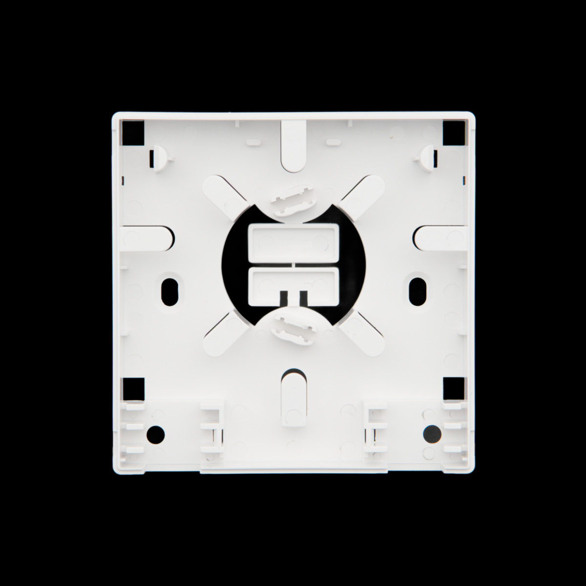 Caja para Fibra Optica para 2 Fusiones y 2 Adaptadores [No Incluidos][86x86x23mm]