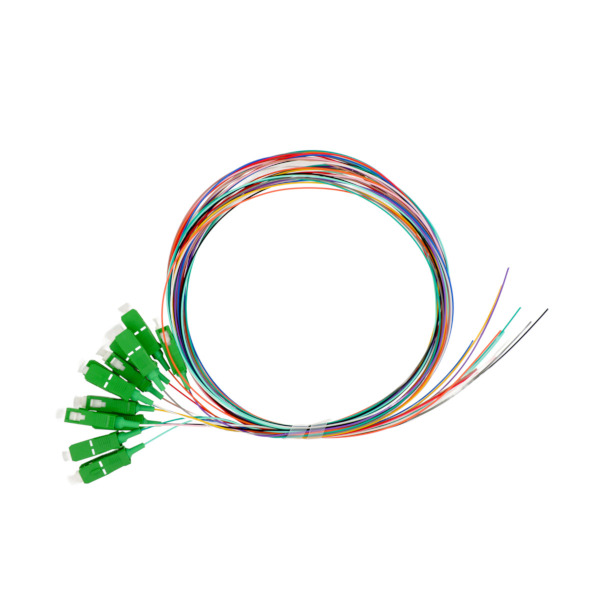 Pack 12 multicolor singlemode pigtails SC/APC simplex, 1.5m