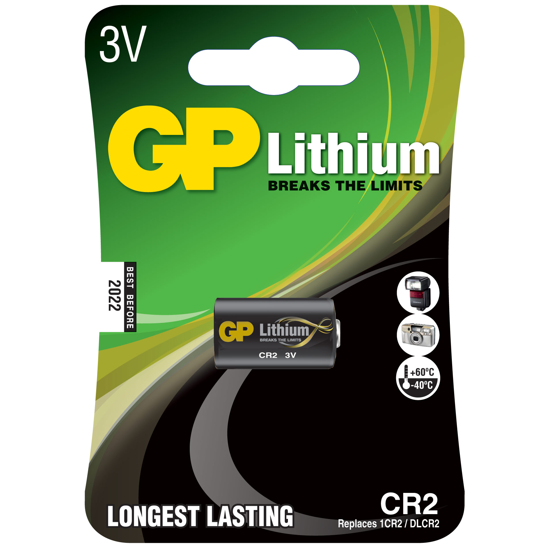 CR2, Lithium 3v - Blister 1u.