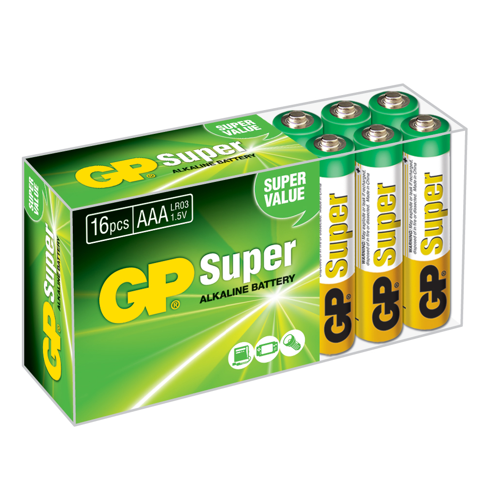 AAA, LR03 SUPER ALKALINE - Box of 16u.