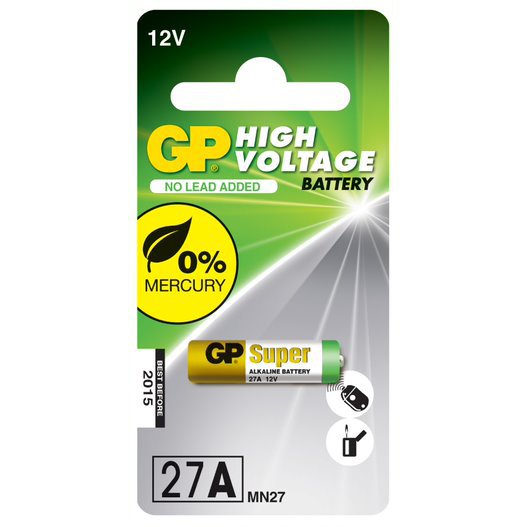 27A, Mercury Free High Voltage Alkaline, 12v - Blister 1 u.