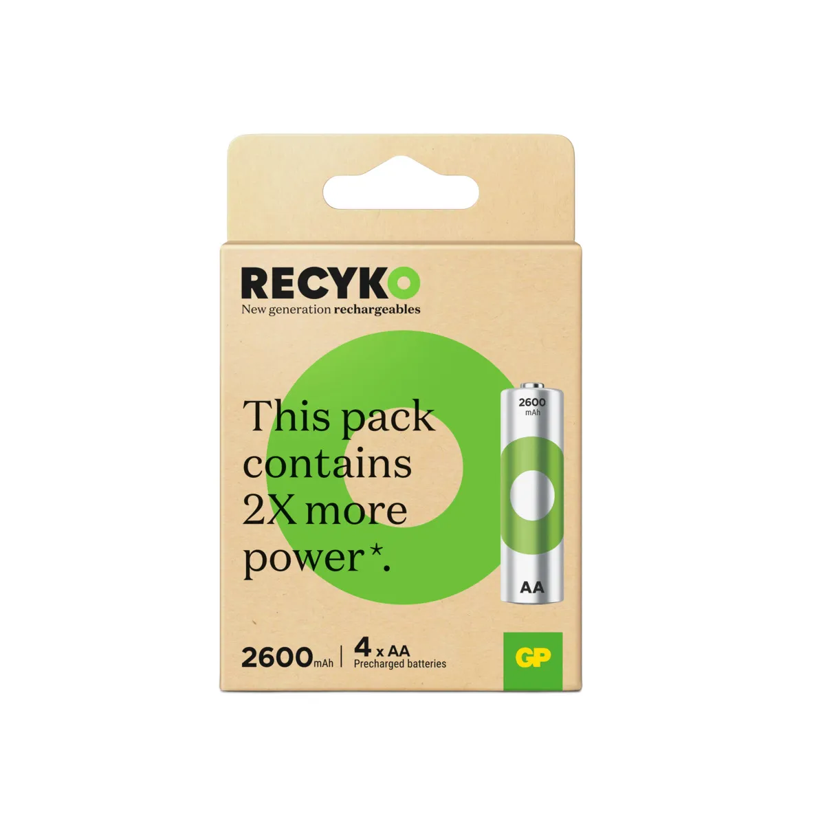AA, LR06 ReCyko recargable 2600mAh - Blister 4und.