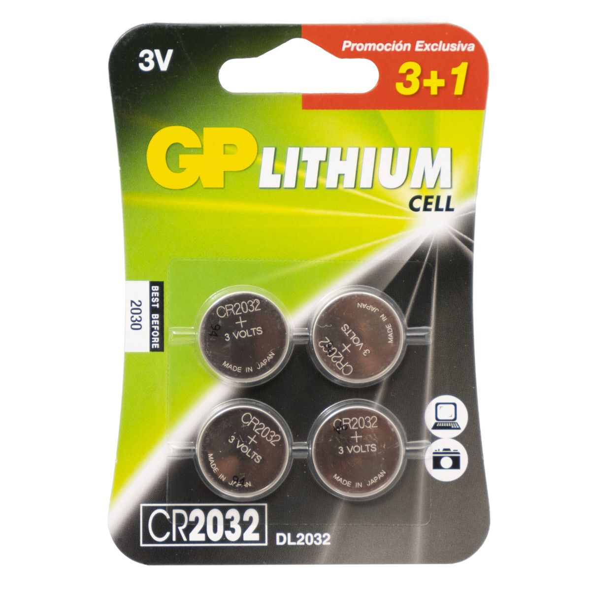 CR2032, LITIO 20x3,2 - Blister 4und.