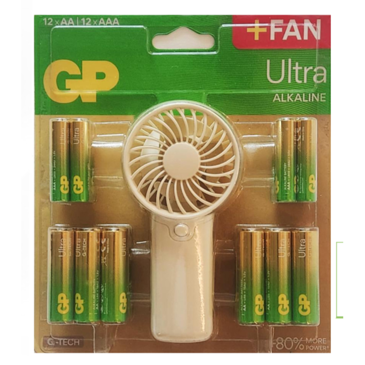[8 Unidades] Pack de 24 Pilas Ultra (12 AA + 12 AAA) + Ventilador de Regalo - Promoción Verano 2025