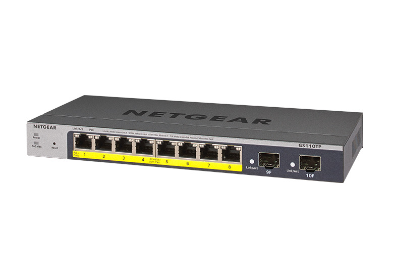 ProSafe Smart Switch 8 Port 10/100/1000 with 8 PoE Ports and also manageable with INSIGHT