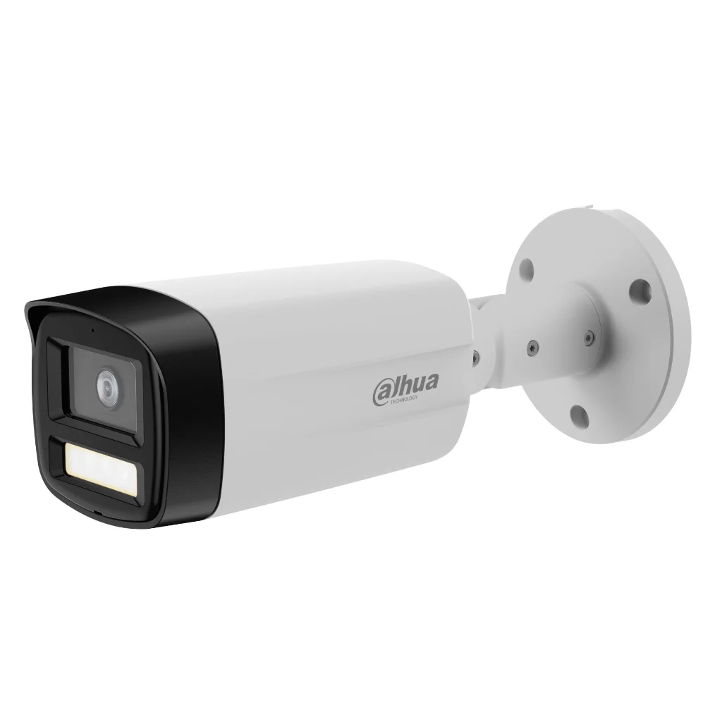 Tubular HDCVI 4EN1 2M 1080P FULL COLOR WDR Dual Smart Light+ LED40m/IR40m 3.6mm IP67 MIC