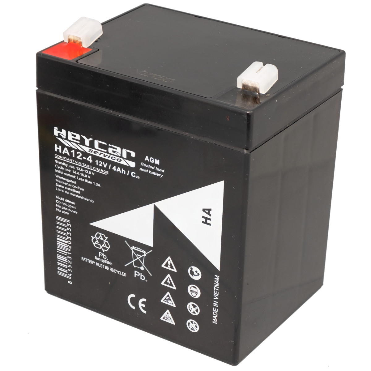 Batterie 12V 4Ah HeyCar série HC 90x70x101mm