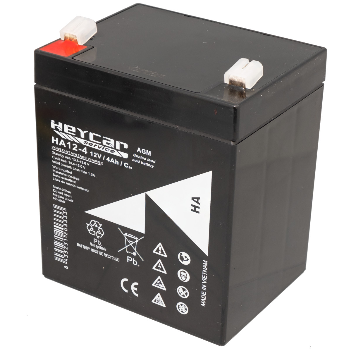 Batería 12V 4Ah HeyCar serie HC 90x70x101mm