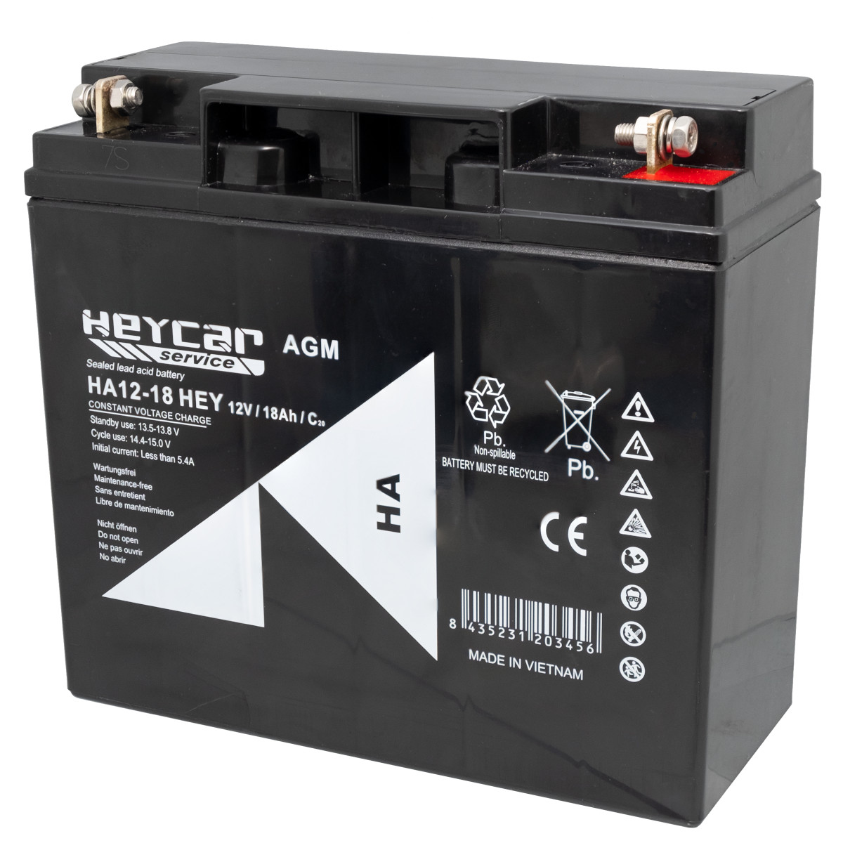 Batería 12V 18Ah HeyCar HA 181x77x167mm
