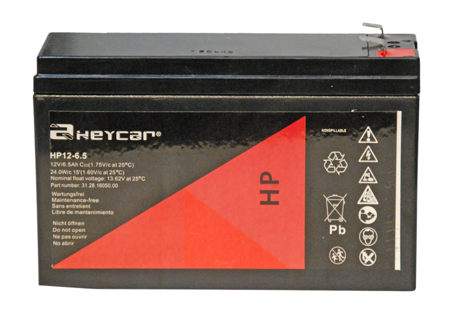 Batería 12V 6,5Ah HeyCar HP 151,5x50x95/101 (L x W x H)