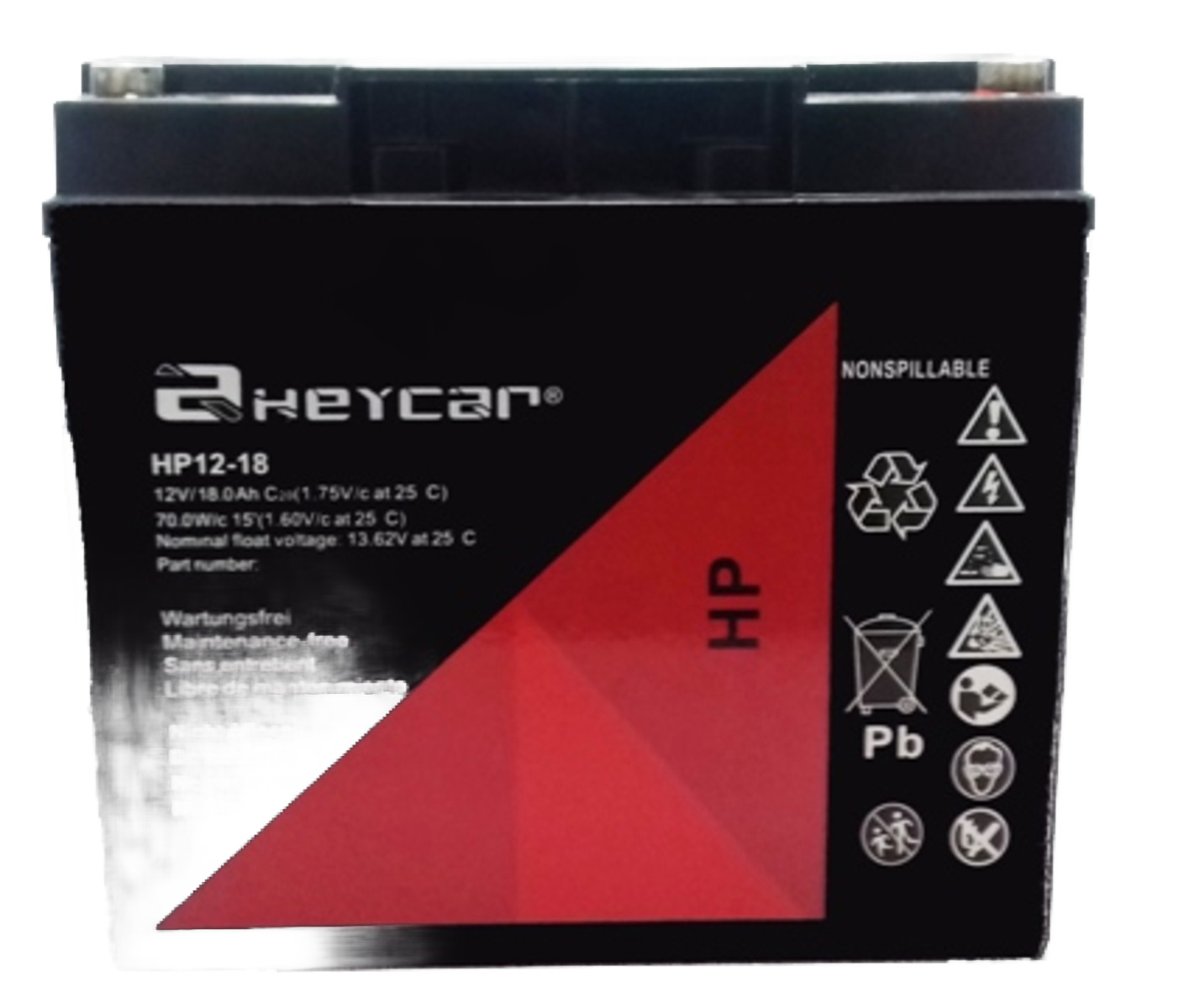 Batería 12V 18Ah HeyCar HP 181x77x167 (L x W x H)
