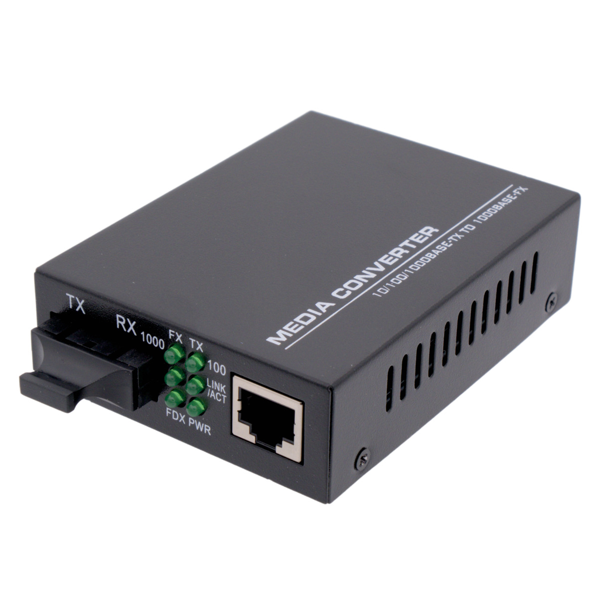 Optical media converter SC Duplex to RJ45, TX/RX 850nm [10Km]