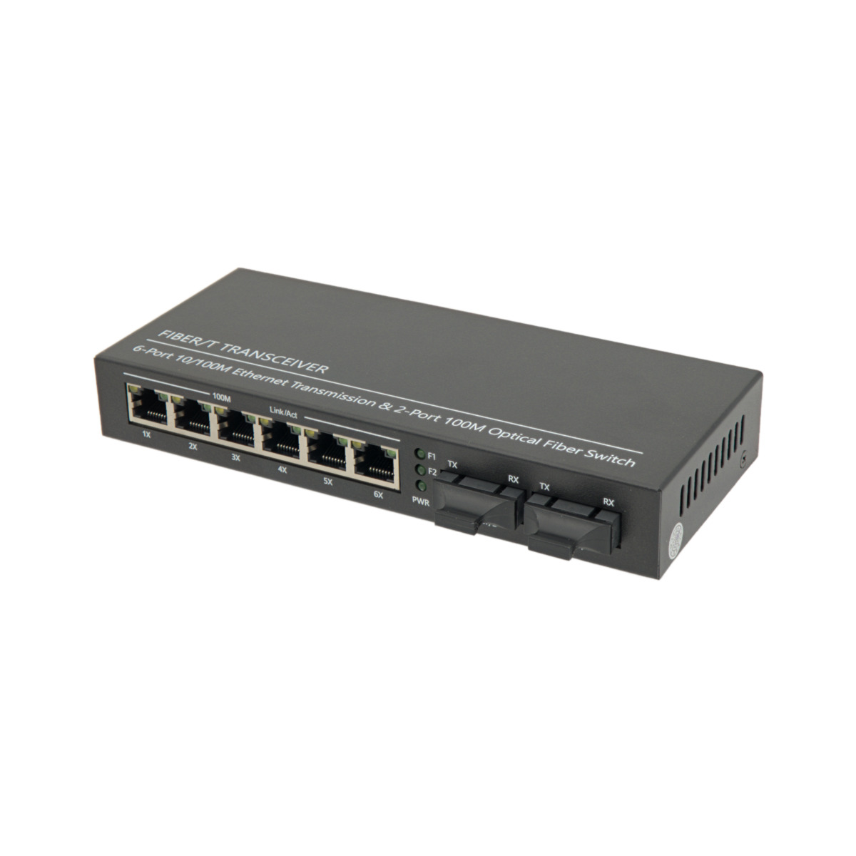 Switch Óptico 6 x RJ45 (10/100Mbps) + 2 Base-FX Duplex SC TX/RX:1310nm) [20Km]