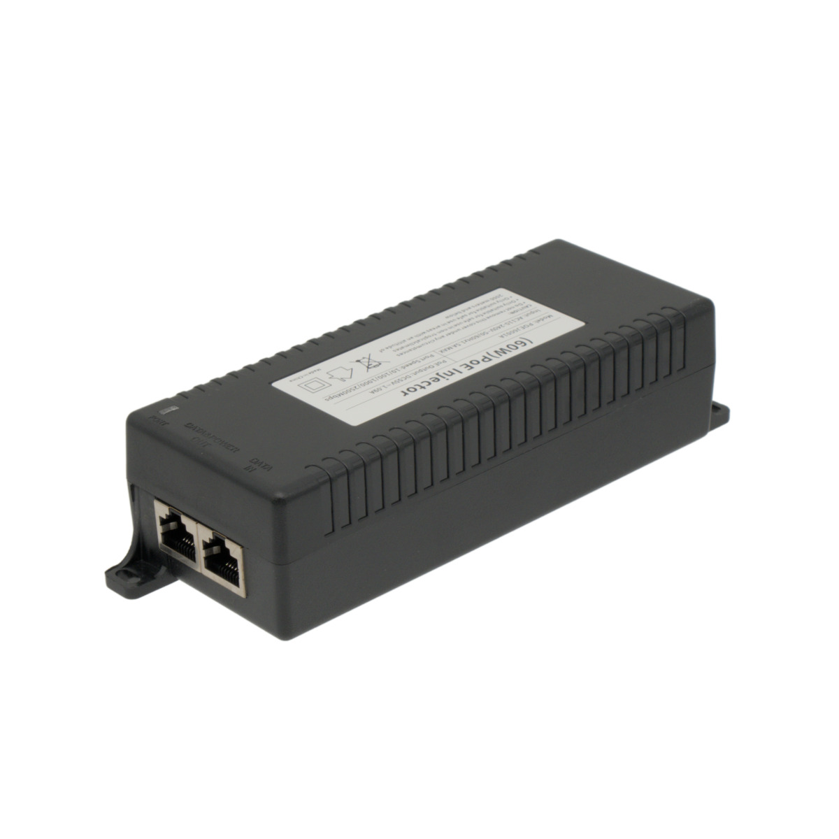 Euroconnex Inyector PoE++ 60W IEEE802.3bt - Puertos RJ45 2500 Mbps - Distancia 