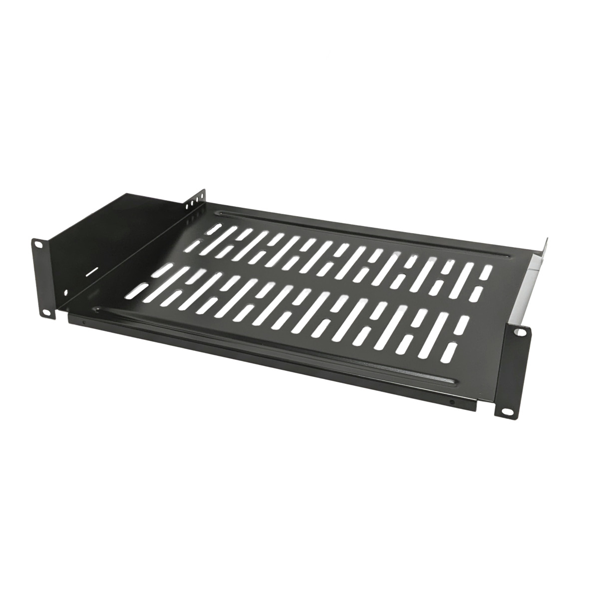 19" 2U Fixed Rack Tray with Frontal Fixation, Length 350mm [22Kgs]