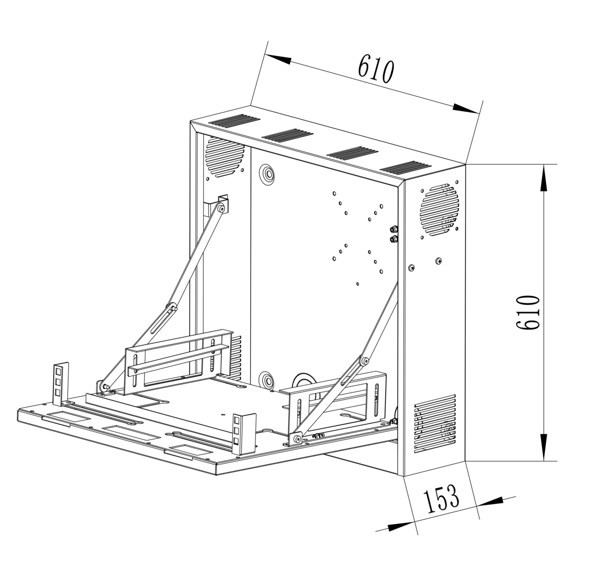 Armario de seguridad para gravadores CCTV