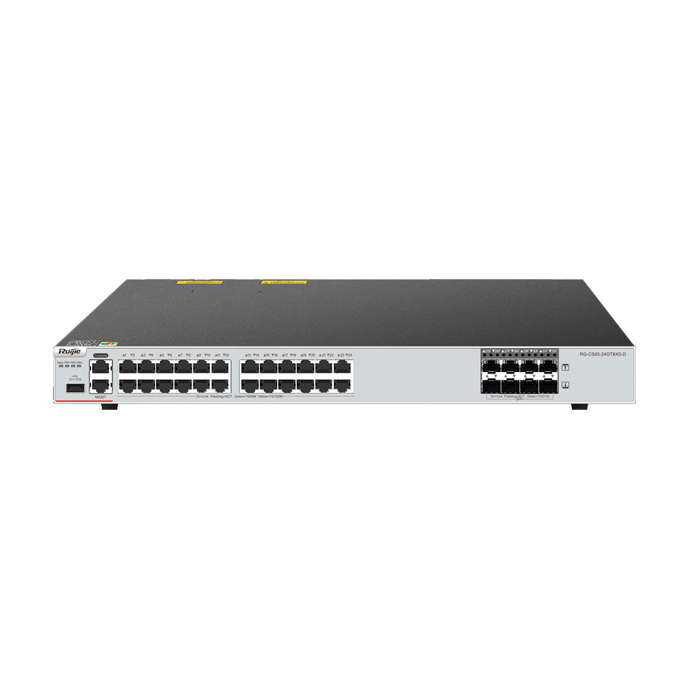 Ruijie Switch Cloud Gestionable L3 - 24 Puertos Gigabit RJ45 + 8 Puertos SFP+ 1/10G