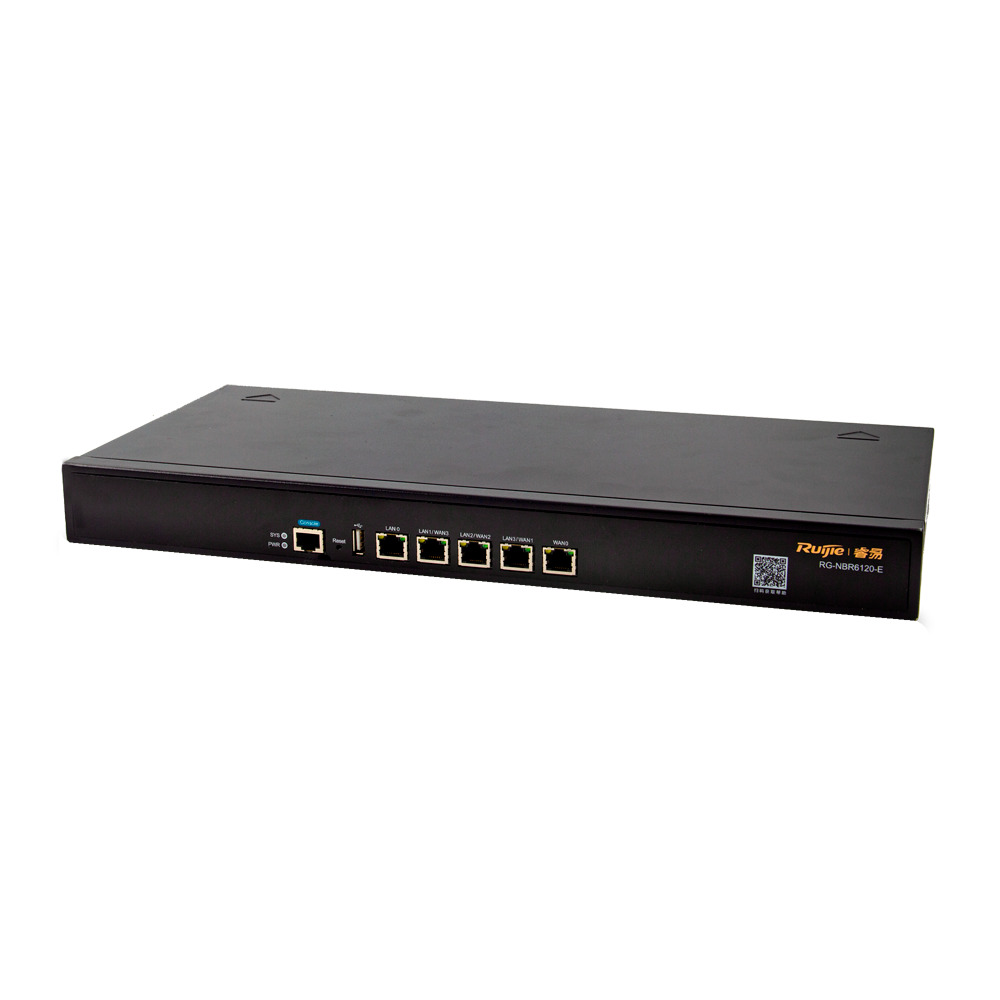 Ruijie Router Cloud - 5 Puertos Gigabit - Router + Funciones Firewall - Admite hasta 4 WAN para failover o balanceo - Hasta 500 Mbps de ancho de banda - Hasta 200 usuarios recomendados