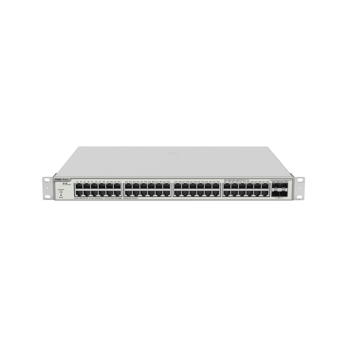 Reyee Switch PoE Cloud Gestionable L2 - 48 puertos PoE+ + 4 SFP+ - Máximo 370W