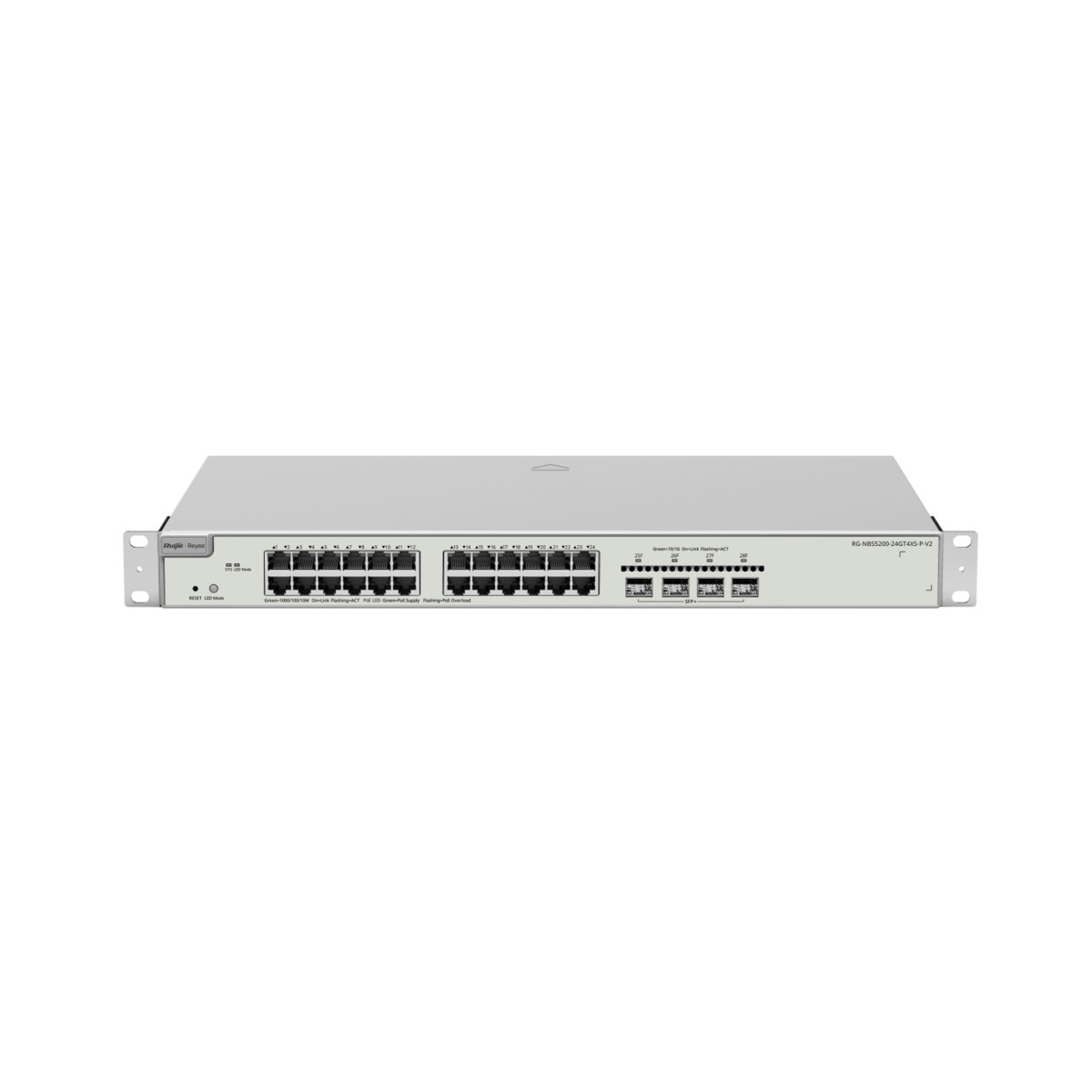 Reyee Switch PoE Cloud Capa 3 - 24 puertos PoE+ RJ45 + 4 SFP+ - Máximo 370W