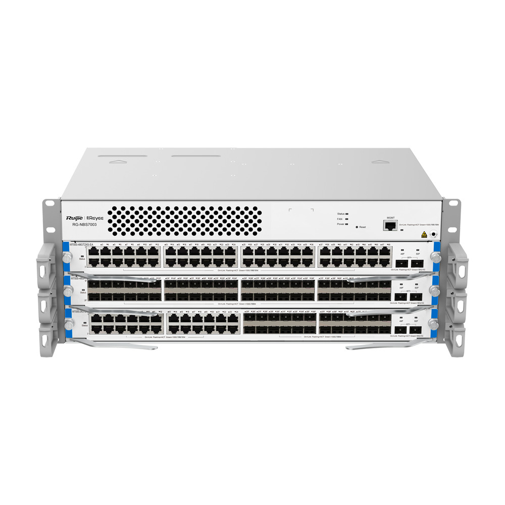 Reyee Switch Modular de Chasis L3 - 3 Slot de Expansión (Tamaño total de 4U) - Hasta 144 puertos GE / 144 SFP GE / 48 SFP+