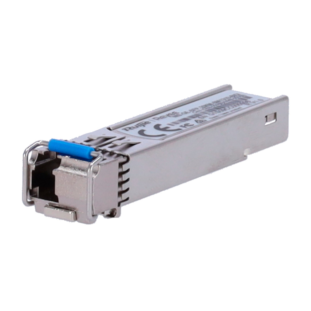 Ruijie Módulo transceptor SFP - BIDI Transmisión 1310nm / Recepción 1550nm - Fibra monomodo - Conector LC - Máxima distancia 20 km - 1Gb/s - 1000Base-LX