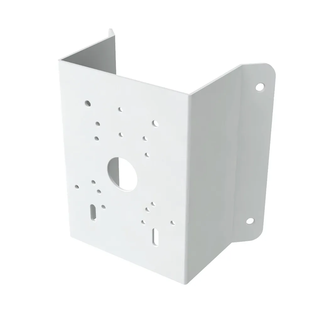 Soporte de esquina Safire Smart - Para cámaras bullet o domo - Fabricado en acero laminado SPCC - Color blanco - Pasador de cables