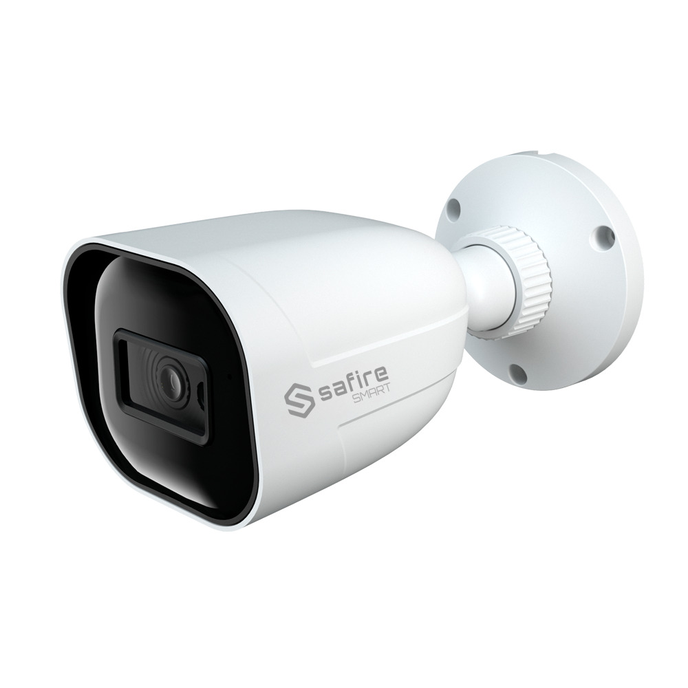 Safire Smart - Cámara Bullet IP gama I1 AI Avanzada - 4Mpx - Lente 2.8 mm | Audio | IR 30m - AI Avanzada:Perimetral, Facial, Conteo,Metadatos - PoE - IP67