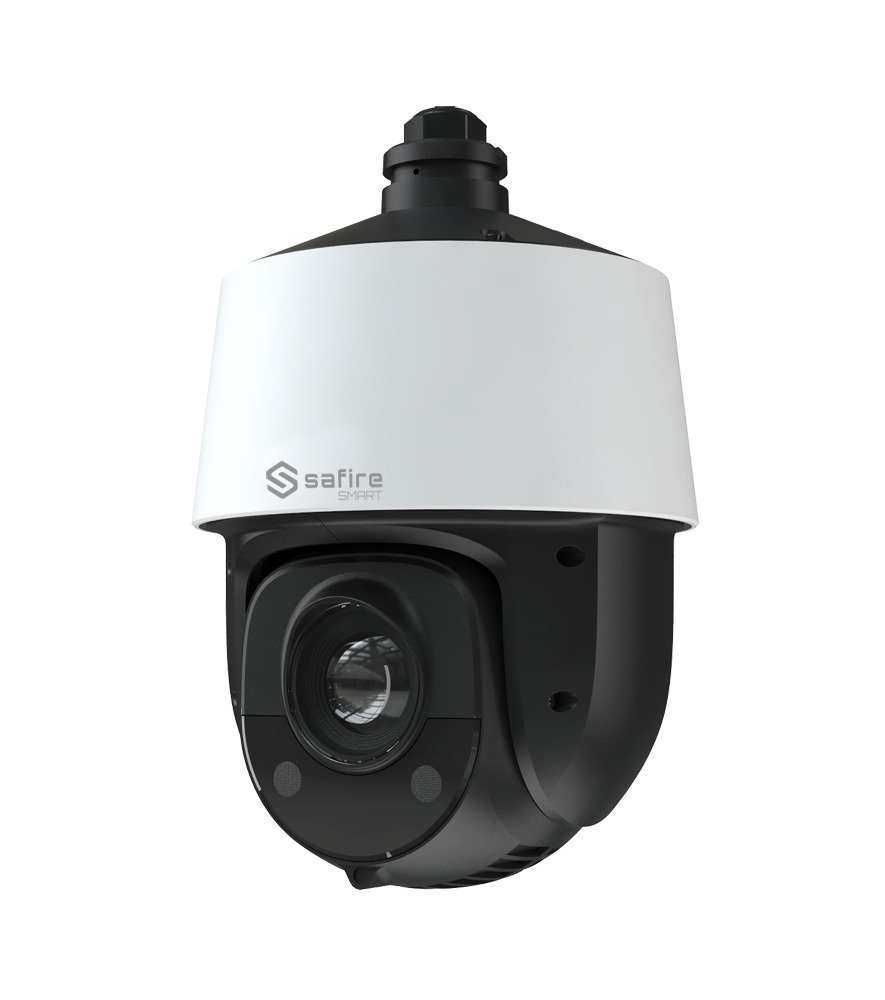 Safire Smart - Cámara PTZ IP gama E1 Inteligencia Artificial - 2Mpx - Zoom óptico 15X | IR 200m - Autotracking, humano y vehículo - PoE - IP66