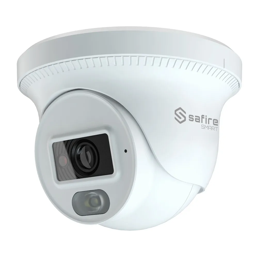 Safire Smart - Cámara Turret IP gama B1 Night Color - 2 Mpx - Lente 2.8 mm | Micrófono integrado - Led blanco 20 m | PoE  - IP67