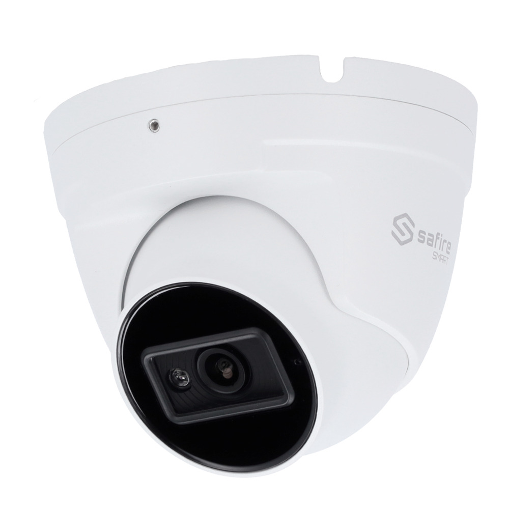 Safire Smart - Cámara Turret IP gama I1 - 8Mpx - Lente 2.8 mm | Micrófono| IR 30m - TrueSense: Detección de humano y vehículo - PoE - IP67