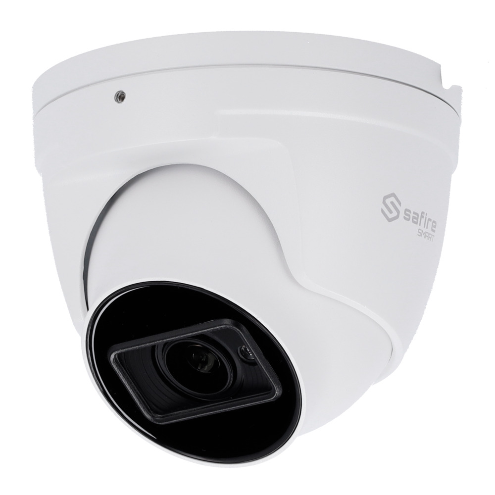 Safire Smart - Cámara Domo IP gama I2 AI Avanzado - 8Mpx - Lente Motorizada 2.8-12 mm | Audio | IR 50m - AI Avanzado: Metadatos de vídeo y Detecc Facial - PoE - IP67