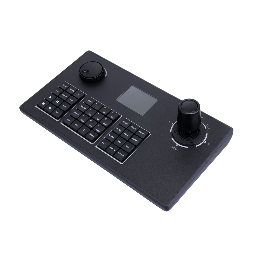 Teclado IP Safire Smart - Doble interfaz: directo o red - Pantalla LCD TFT | Joystick 4 axis - Red por IP con conector RJ45 - Compatible con cámaras ONVIF - Captura de imágenes en local por USB