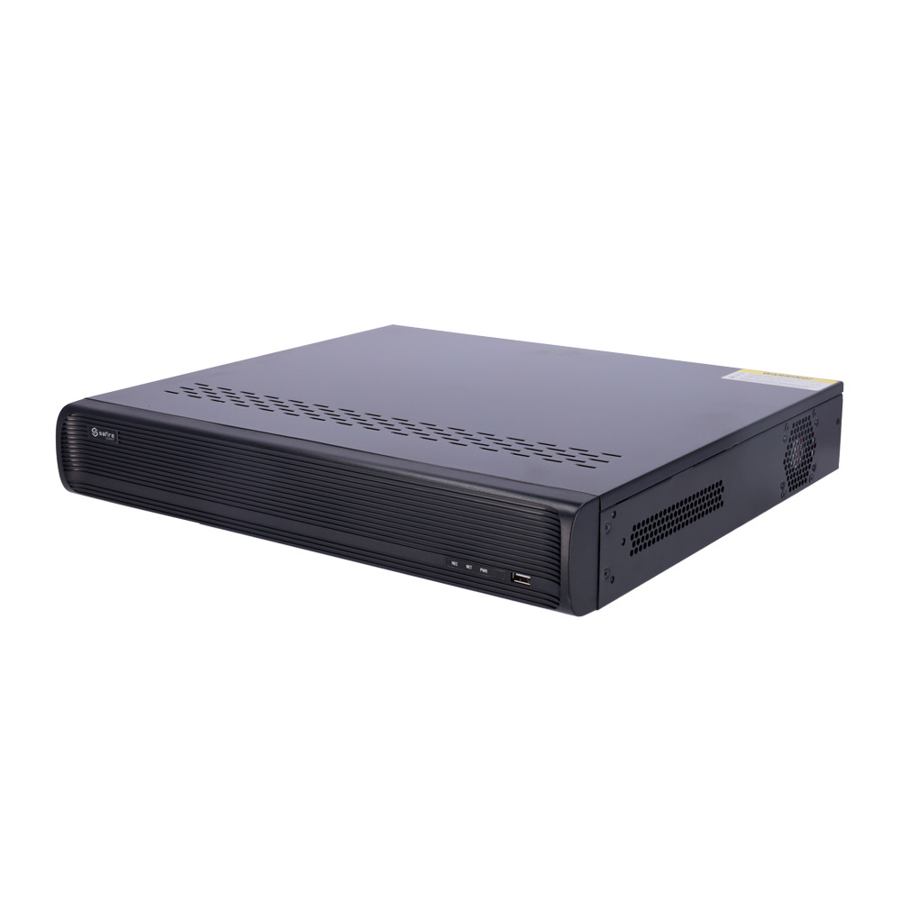 Safire Smart - Grabador NVR IP gama B2 - 16CH PoE / H.265S / 4HDD - hasta 12Mpx / 160Mbps - HDMI 4K y VGA / Dewarping Fisheye - Reconocimiento facial, Metadatos de vídeo