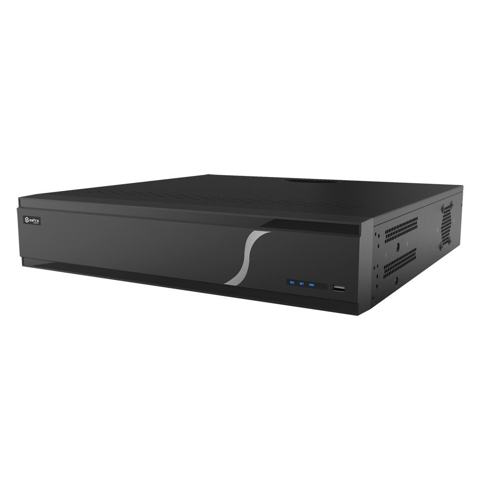 Safire Smart - Grabador NVR IP gama B2 - 32CH / H.265S / 8HDD - hasta 12Mpx / 160Mbps - HDMI 4K, HDMI Full HD y VGA / Dewarping Fisheye - Reconocimiento facial, Metadatos de vídeo