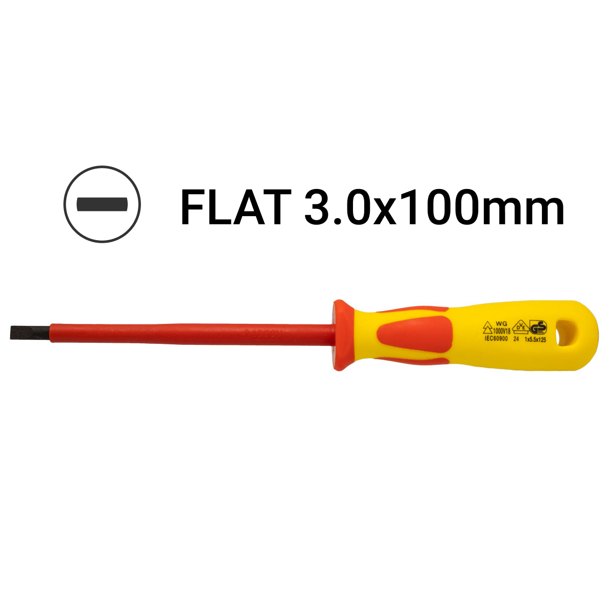 Destornillador Aislado Plano 0.5x3.0