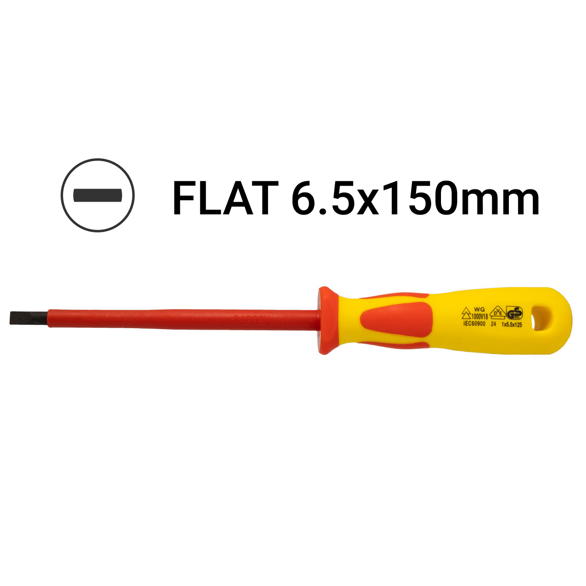 Tournevis Isolé plat 1.2x6.5