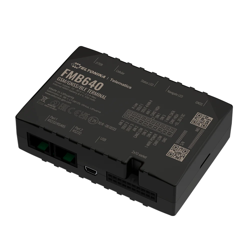 Tracker profesional para vehículos - Conexión cableado interno - Instalación oculta bajo salpicadero - 2G - Dual-SIM | Lectura tacógrafo vehículos pesados - Entradas y salidas D/A | Lectura bus CAN