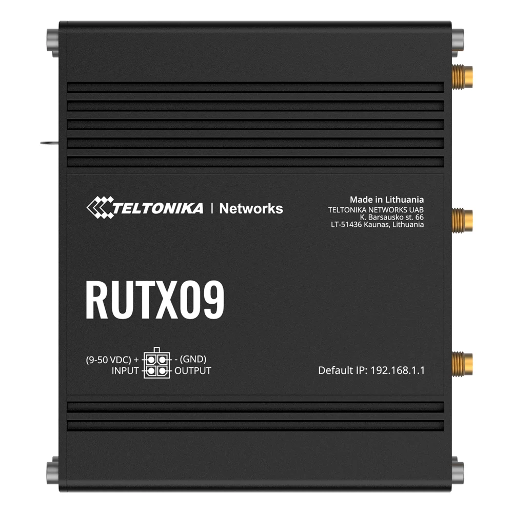 Teltonika Router 4G Industrial - Dual SIM 4G Cat 6 - 1x Entrada/Salida Digital - Carcasa Aluminio - Posicionamiento GNSS - 4 puertos Ethernet RJ45 Gigabit